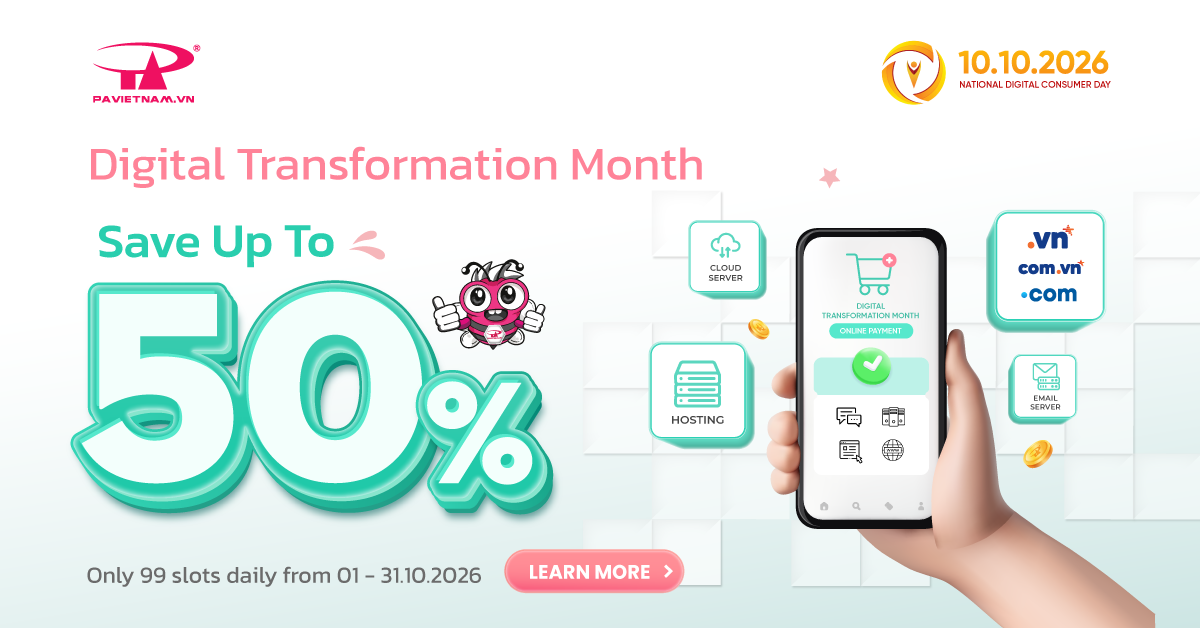 Digital transformation month - Save up to 50%
