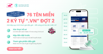 Hướng dẫn toàn diện quy trình và lịch trình tham gia Đấu giá tên miền 2 ký tự .VN Đợt 2